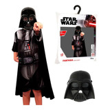Roupa Darth Vader Cosplay Original Infantil + Capa + Máscara