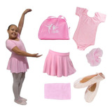 Roupa De Ballet Completa, C/ Bolsa Criança Do 02 Ao 12 Ano