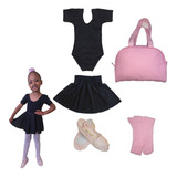 Roupa De Ballet Infantil Amo Balé Bailarina C/ Bolsa, K5
