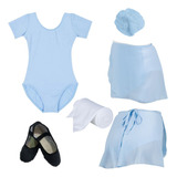 Roupa De Ballet Infantil Azul Bebe