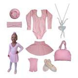 Roupa De Ballet Infantil Manga Longa C/ Bolsa De Balé, K8