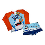 Roupa De Banho Infantil Protetor Solar Uv 50 Personagens