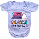 Roupa De Bebê Body Personalizado Minha Primeira Páscoa C691