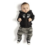 Roupa De Bebê Conjunto Menino Camuflado Jaqueta E Calça