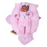 Roupa De Bebê Menina Macacão Saída Maternidade Glamour 4 Pçs