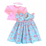 Roupa De Bebe Vestido Floral Com