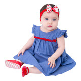 Roupa De Bebe Vestido Menina Jeans