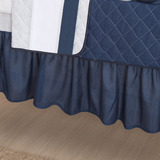 Roupa De Cama Berço Infantil Saia Babado Lisa Menino Menina