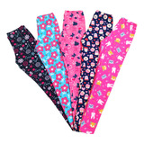 Roupa De Criança Calça Algodão Meninas Kit 3 Leging Promoção
