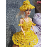 Roupa para boneca barbie em crochê - Vestido bailarina - Manas Arteiras