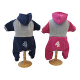 Roupa De Inverno Pet Com Capuz E Saida P/ Guia Cão E Gato