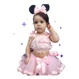 Roupa De Menina Infantil Saia Tutu E Top