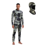 Roupa De Mergulho Camuflada Com Capuz 3mm