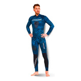 Roupa De Mergulho Camuflado Azul 3mm Neoprene Duplo Pesca