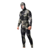 Roupa De Mergulho Surf Com Capuz Neoprene 3mm Camuflada