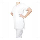 Roupa De Umbanda Candomblé Feminina Túnica Branca Gola V