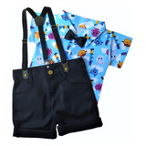 Roupa Do Bolofofos Menino Conjunto Infantil Bolofofo Azul