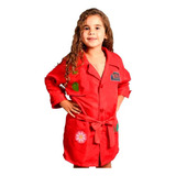 Roupa Dpa Original Jaleco Vermelho Luxo