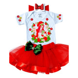 Roupa E Fantasia Infantil Para Bebe Moranguinho Vermelho