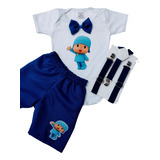 Roupa Fantasia Infantil Pocoyo Para Bebe Mesversario Menino