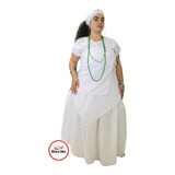 Roupa Feminina Umbanda Candomblé Saia + Ojá + Pano Da Costa