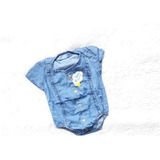 Roupa Infantil Bebê Body Camisa Jeans