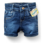 Roupa Infantil Bermuda Short Jeans Elastano