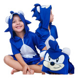 Roupa Infantil Fantasia Aniversário Sonic Curto