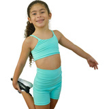 Roupa Infantil Fitness Feminino Top E