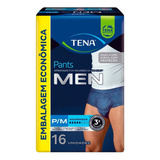 Roupa Íntima Tena Pants Men - Tamanho: P/m - Com 16 Unidades