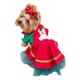 Roupa Jardineira Natalina Pet Cachorro E Gato Natal Elfo
