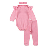 Roupa Kit Bebê Reborn Boneca -recém Nascido- Rosa