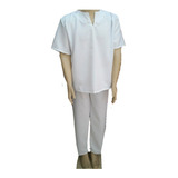 Roupa Masculina Ração 2pç Branco Umbanda