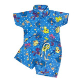 Roupa Mauricinho Conjunto Floral Infantil Temático