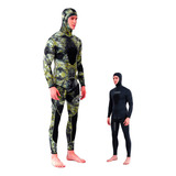 Roupa Mergulho Com Capuz Neoprene 3mm Pesca Caça Sub Premium