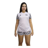 Roupa Moçambique Beachtennis Camiseta + Shorts Feminina