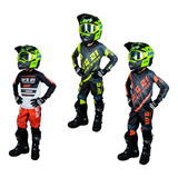 Roupa Motocross Conjunto Infantil Trilha Wg