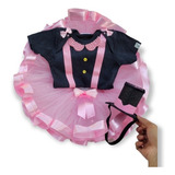 Roupa Mundo Bita Infantil Body Com Cartola Fantasia Menina