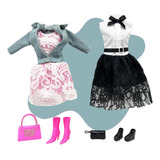 Roupa Para Boneca Fashion Dm Toys Barbie Menina Estilo