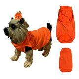 Roupa Para Cães E Gatos - Camiseta Laranja Neon M