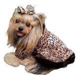 Roupa Pet Blusa Casaco Soft Animal Print Cão E Gato