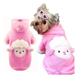 Roupa Pet Cachorro Casaco Blusa Inverno Soft Rosa Ovelha