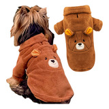 Roupa Pet Cachorro Casaco Soft Blusa Inverno Urso P Ao Gg