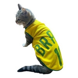 Roupa Pet Seleção Brasil Copa Do Mundo Cachorro E Gato