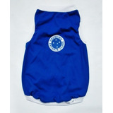 Roupa Regata Fantasia Pet Em Malha Time Futebol Cruzeiro