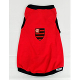 Roupa Regata Fantasia Pet Em Malha Time Futebol Flamengo