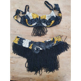 Roupa Traje De Dança Do Ventre Bordada À Mão Figurino