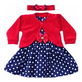 Roupa Vestido De Bebe Com Bolero