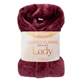 Roupão Feminino Flannel Lady Appel Plush Inverno Superluxo