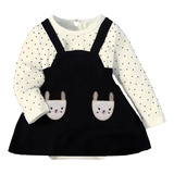 Roupas De Bebe Menina Jardineira Infantil Romper Coelhinha 
